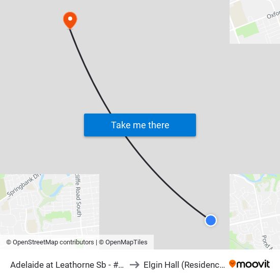 Adelaide at Leathorne Sb - #49 to Elgin Hall (Residence) map