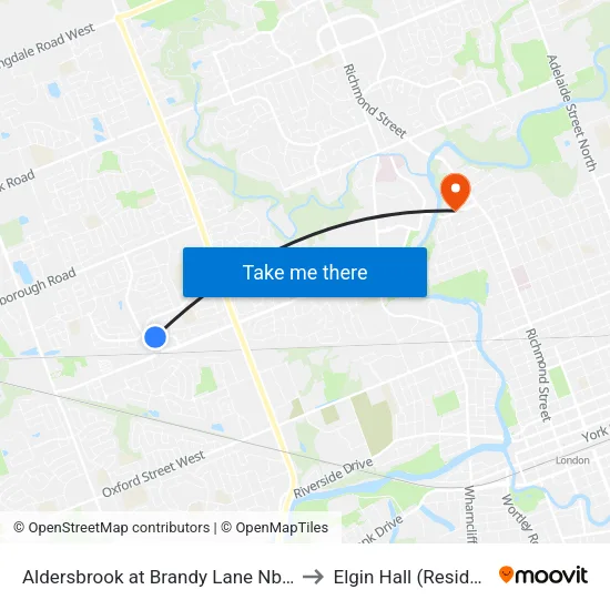 Aldersbrook at Brandy Lane Nb - #121 to Elgin Hall (Residence) map