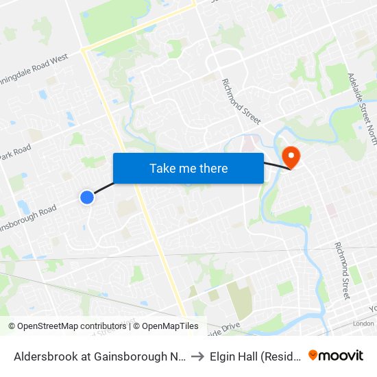 Aldersbrook at Gainsborough Nb - #126 to Elgin Hall (Residence) map