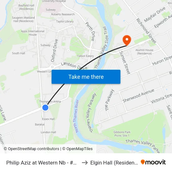 Philip Aziz at Western Nb - #2785 to Elgin Hall (Residence) map