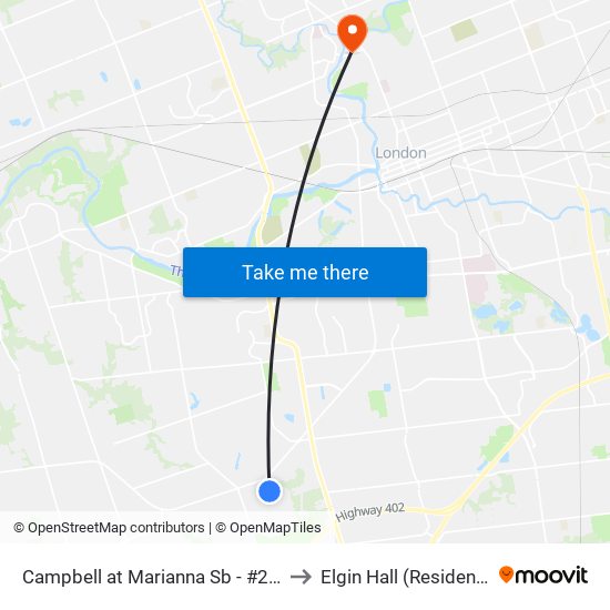 Campbell at Marianna Sb - #2506 to Elgin Hall (Residence) map