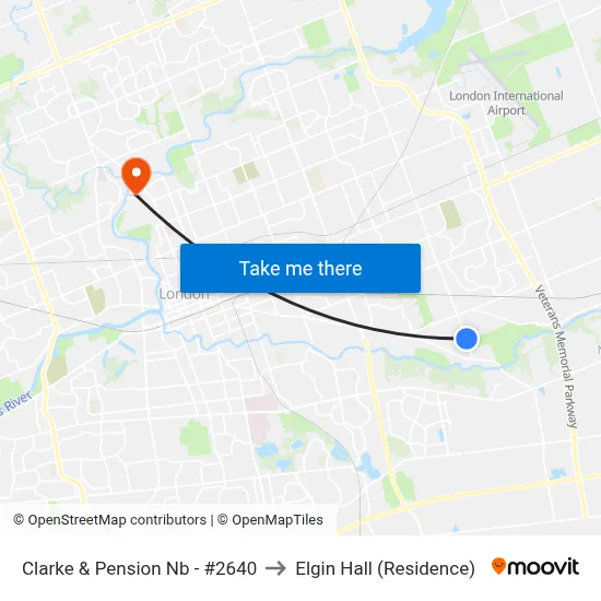 Clarke & Pension Nb - #2640 to Elgin Hall (Residence) map
