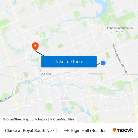 Clarke at Royal South Nb - #412 to Elgin Hall (Residence) map