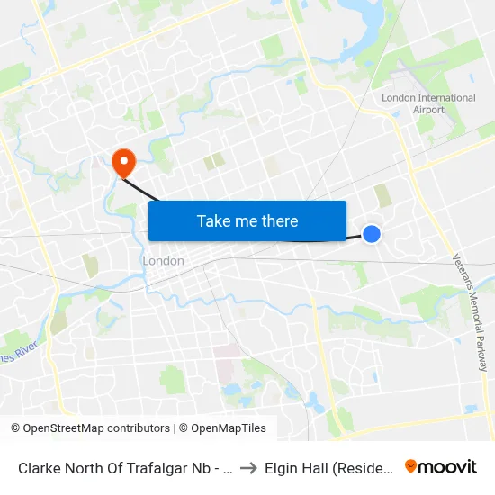 Clarke North Of Trafalgar Nb - #417 to Elgin Hall (Residence) map