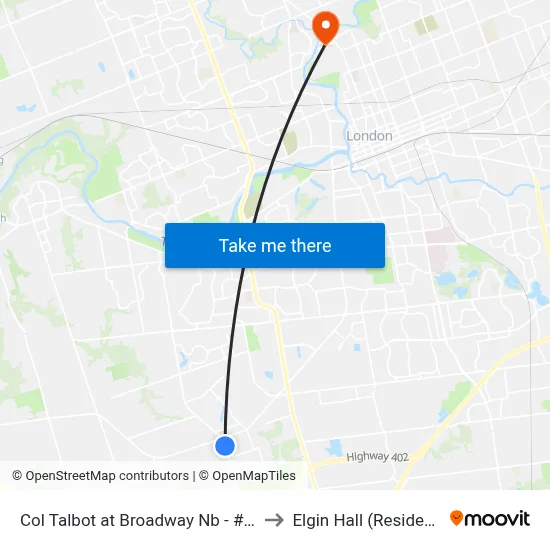 Col Talbot at Broadway Nb - #2508 to Elgin Hall (Residence) map