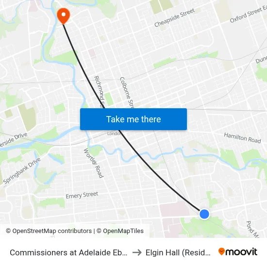 Commissioners at Adelaide Eb - #445 to Elgin Hall (Residence) map