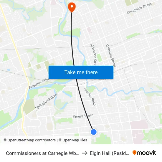 Commissioners at Carnegie Wb - #2803 to Elgin Hall (Residence) map