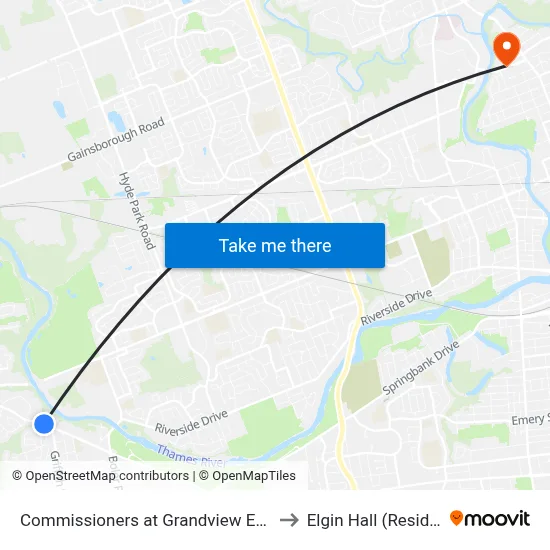 Commissioners at Grandview Eb - #2535 to Elgin Hall (Residence) map