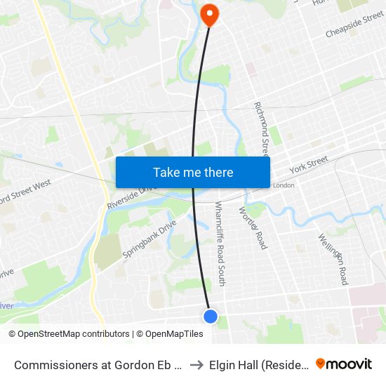 Commissioners at Gordon Eb - #456 to Elgin Hall (Residence) map