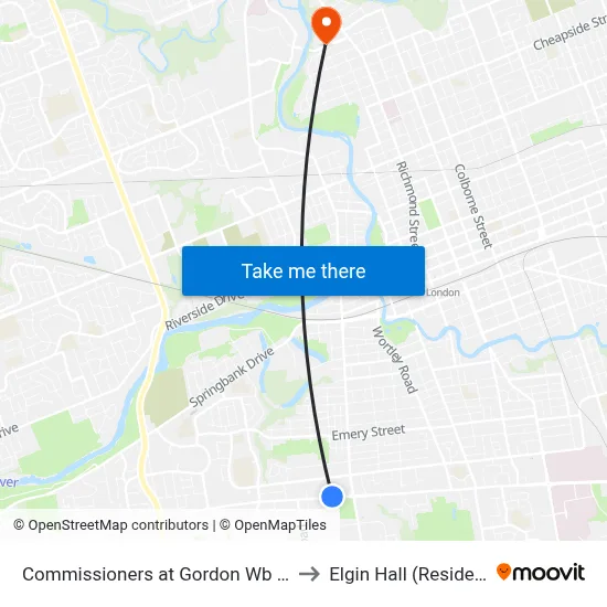 Commissioners at Gordon Wb - #457 to Elgin Hall (Residence) map