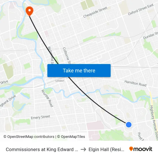 Commissioners at King Edward Eb - #462 to Elgin Hall (Residence) map