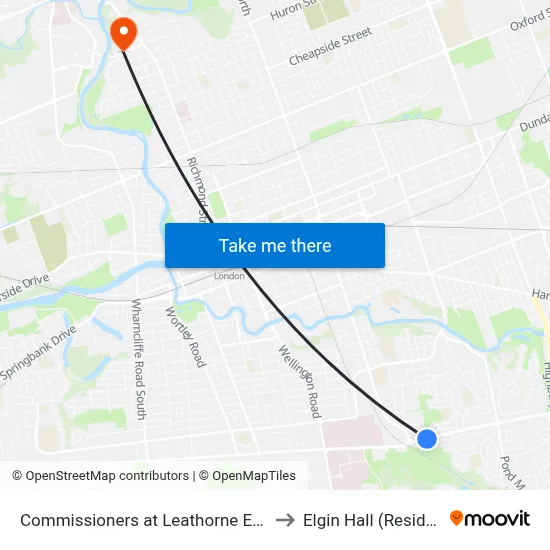 Commissioners at Leathorne Eb - #464 to Elgin Hall (Residence) map
