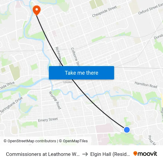 Commissioners at Leathorne Wb - #465 to Elgin Hall (Residence) map