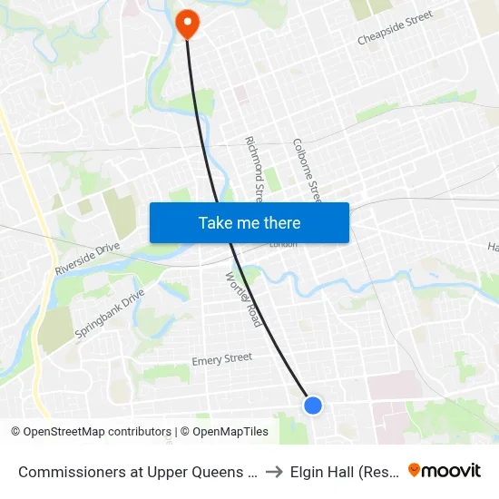 Commissioners at Upper Queens FS Eb - #2810 to Elgin Hall (Residence) map
