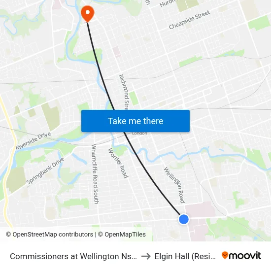 Commissioners at Wellington Ns Eb - #2811 to Elgin Hall (Residence) map