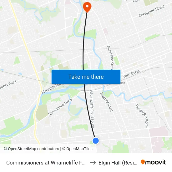 Commissioners at Wharncliffe FS Eb - #2813 to Elgin Hall (Residence) map