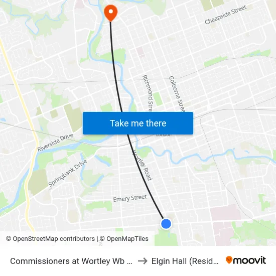 Commissioners at Wortley Wb - #2815 to Elgin Hall (Residence) map