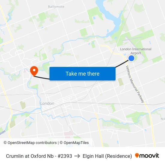 Crumlin at Oxford Nb - #2393 to Elgin Hall (Residence) map