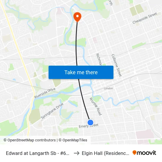 Edward at Langarth Sb - #639 to Elgin Hall (Residence) map