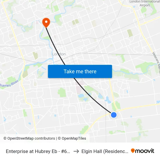 Enterprise at Hubrey Eb - #651 to Elgin Hall (Residence) map