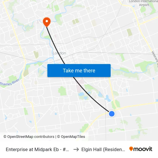 Enterprise at Midpark Eb - #652 to Elgin Hall (Residence) map