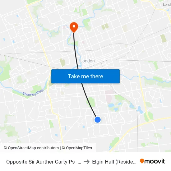 Opposite Sir Aurther Carty Ps - #665 to Elgin Hall (Residence) map
