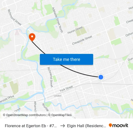 Florence at Egerton Eb - #736 to Elgin Hall (Residence) map