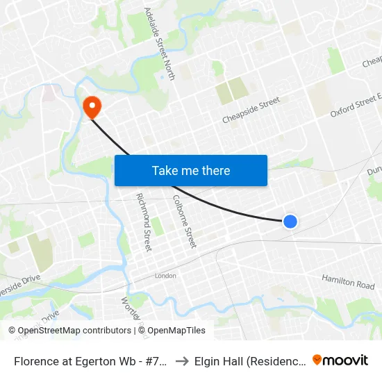 Florence at Egerton Wb - #737 to Elgin Hall (Residence) map