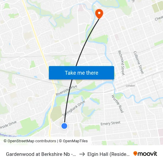 Gardenwood at Berkshire Nb - #759 to Elgin Hall (Residence) map