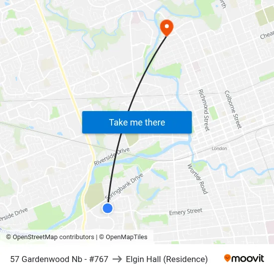 57 Gardenwood Nb - #767 to Elgin Hall (Residence) map