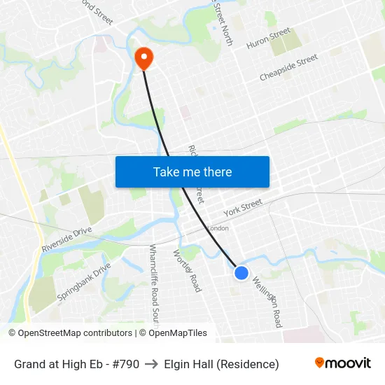 Grand at High Eb - #790 to Elgin Hall (Residence) map