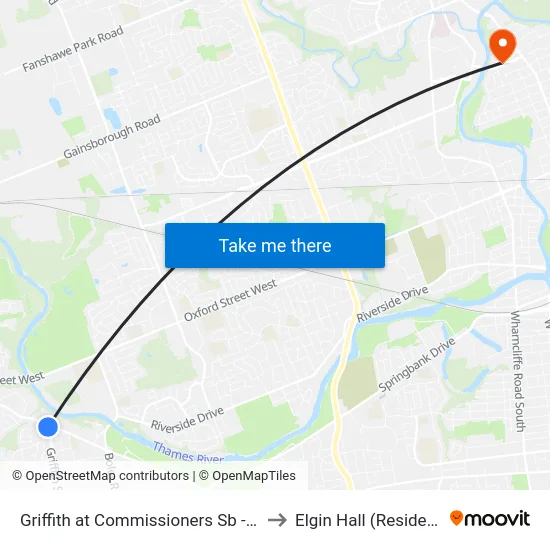 Griffith at Commissioners Sb - #811 to Elgin Hall (Residence) map