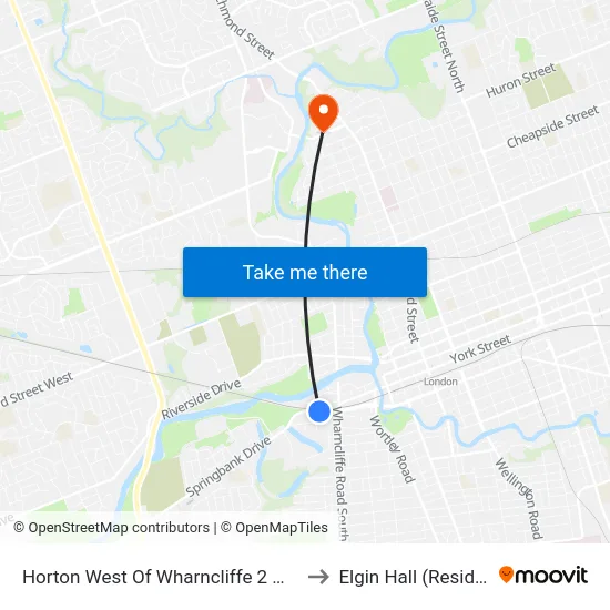 Horton West Of Wharncliffe 2 Wb - #982 to Elgin Hall (Residence) map
