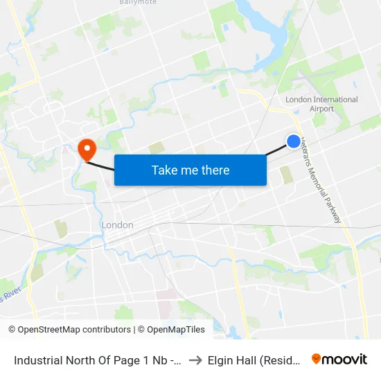 Industrial North Of Page 1 Nb - #1035 to Elgin Hall (Residence) map
