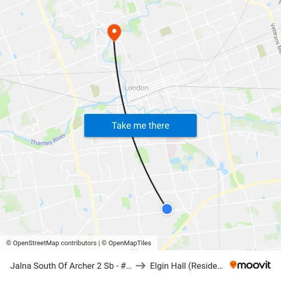 Jalna South Of Archer 2 Sb - #2598 to Elgin Hall (Residence) map