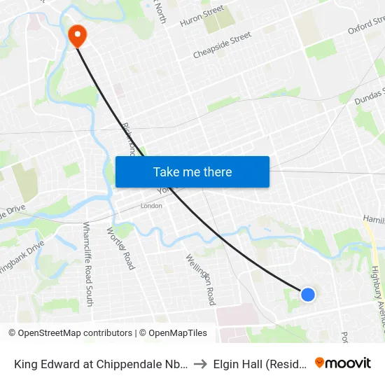 King Edward at Chippendale Nb - #1078 to Elgin Hall (Residence) map