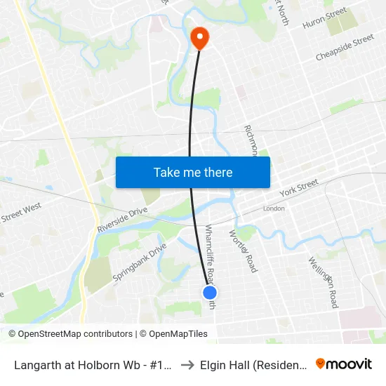 Langarth at Holborn Wb - #1105 to Elgin Hall (Residence) map