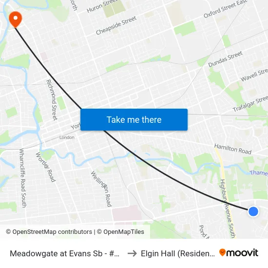Meadowgate at Evans Sb - #2483 to Elgin Hall (Residence) map