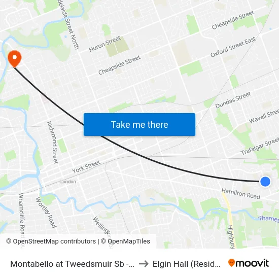 Montabello at Tweedsmuir Sb - #2673 to Elgin Hall (Residence) map