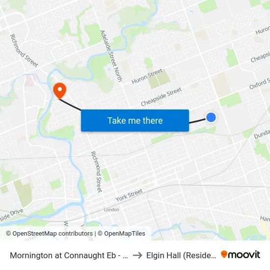 Mornington at Connaught Eb - #1207 to Elgin Hall (Residence) map