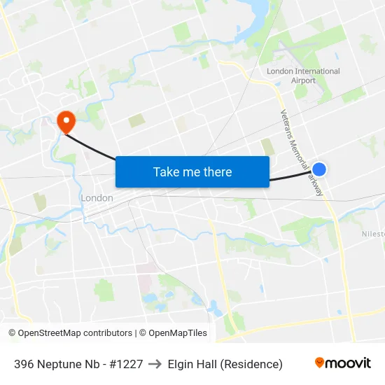 396 Neptune Nb - #1227 to Elgin Hall (Residence) map