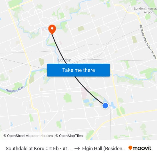 Southdale at Koru Crt Eb - #1683 to Elgin Hall (Residence) map