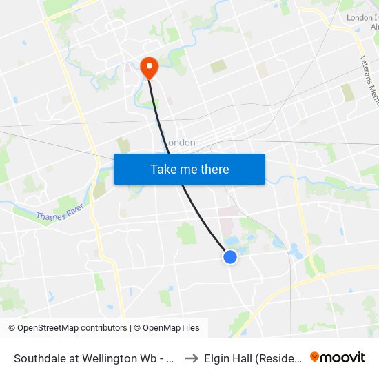 Southdale at Wellington  Wb - #1704 to Elgin Hall (Residence) map