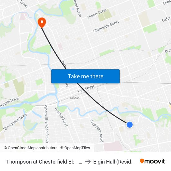 Thompson at Chesterfield  Eb - #1779 to Elgin Hall (Residence) map