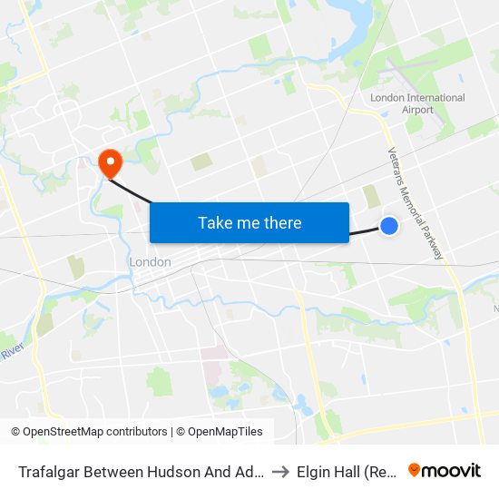 Trafalgar Between Hudson And Admiral Wb - #1797 to Elgin Hall (Residence) map