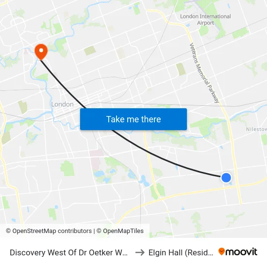 Discovery West Of Dr Oetker Wb - #2953 to Elgin Hall (Residence) map