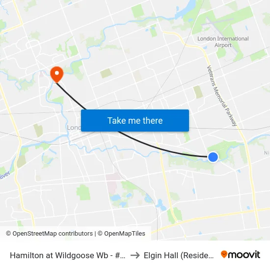Hamilton at Wildgoose Wb - #2957 to Elgin Hall (Residence) map