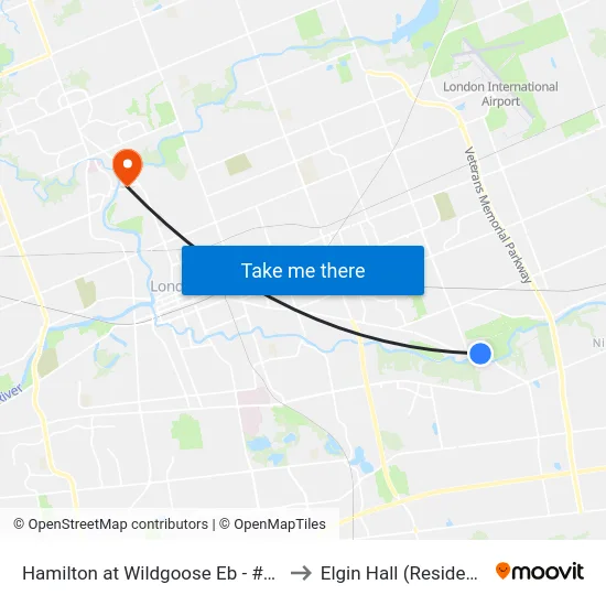 Hamilton at Wildgoose Eb - #2958 to Elgin Hall (Residence) map