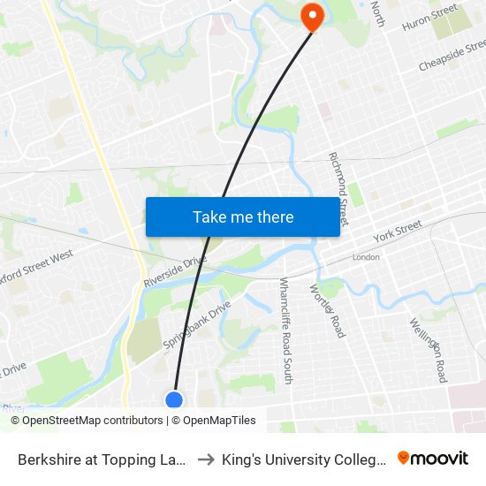 Berkshire at Topping Lane Nb - #246 to King's University College at Western map