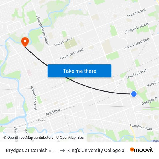 Brydges at Cornish Eb - #2207 to King's University College at Western map